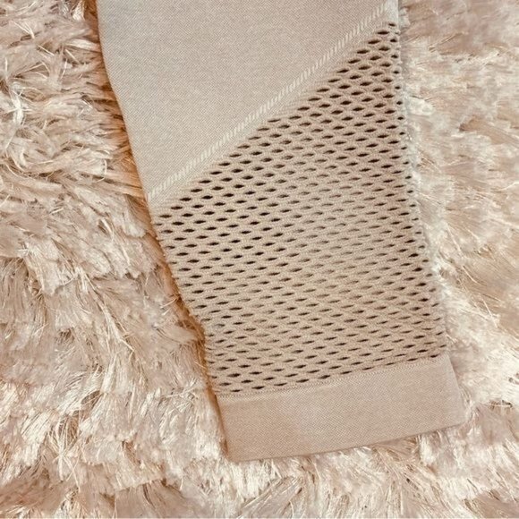 Vital Textured Compression Mesh seamless Tan Leggings Size M RefJ020-2 - Picture 7 of 11
